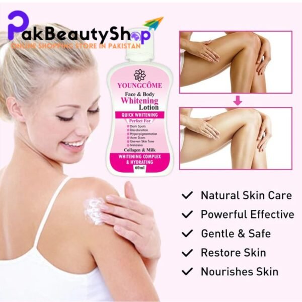 Youngcome 60ml Face Body Whitening Lotion Underarm Brightening Private Underarm Body Cream Legs Whitening Parts